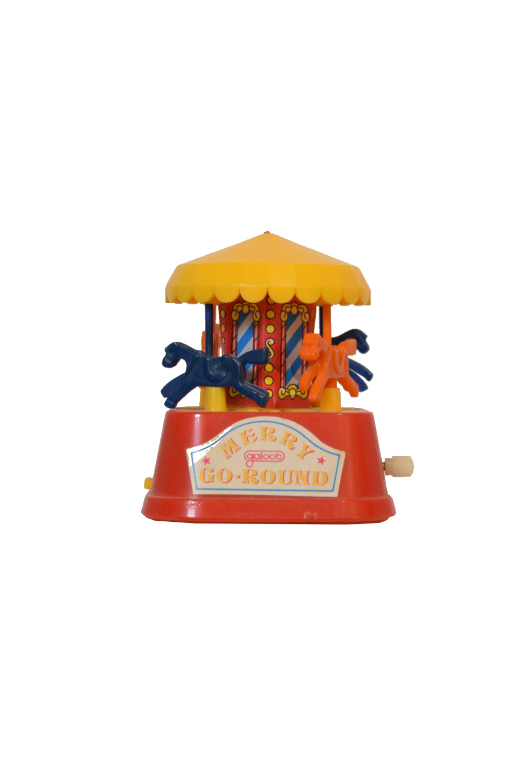 Merry Go Round Wind Up Toy 1980s Vintage